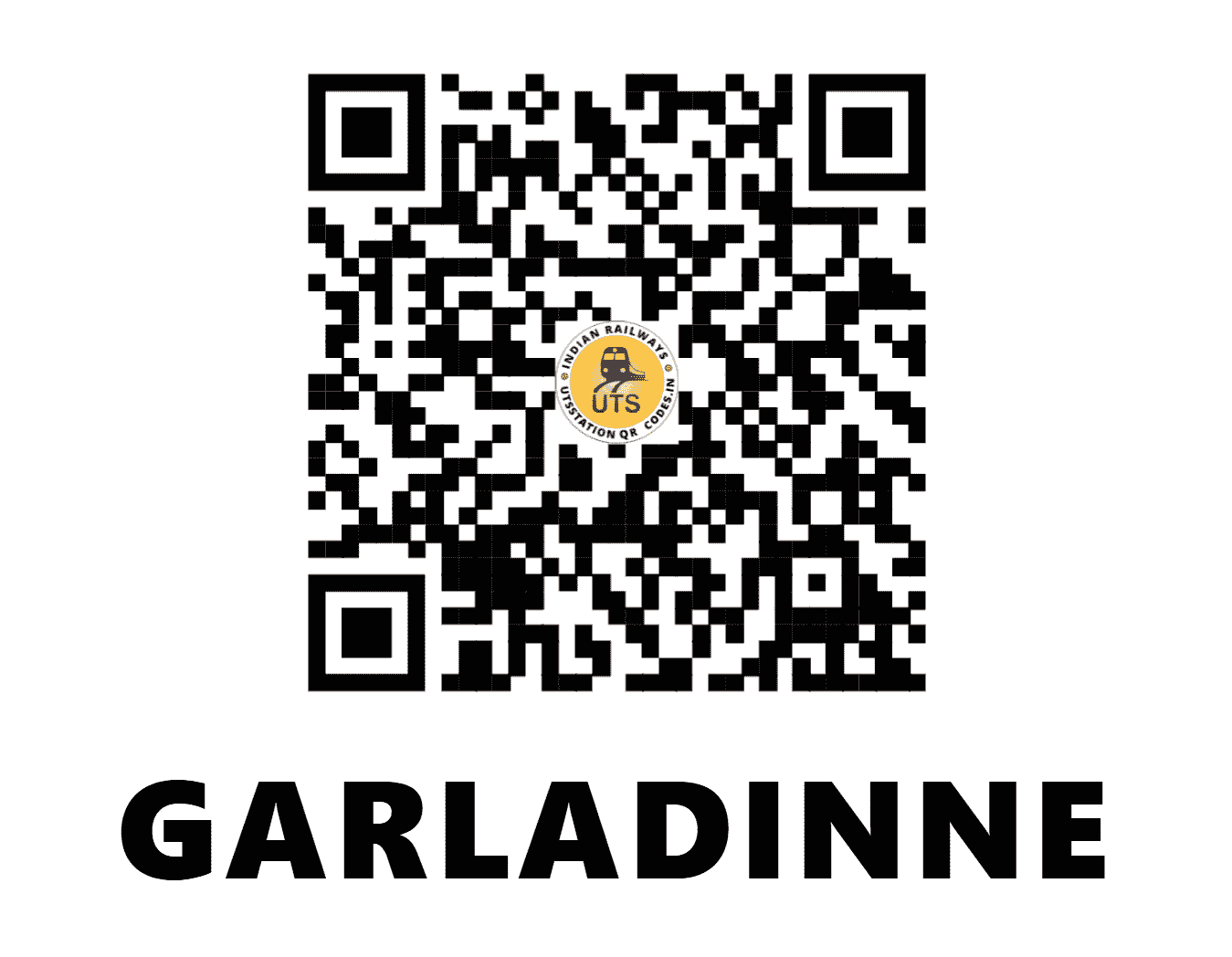 UTS QR Code for GARLADINNE - GDE - SC (ANDHRA PRADESH)